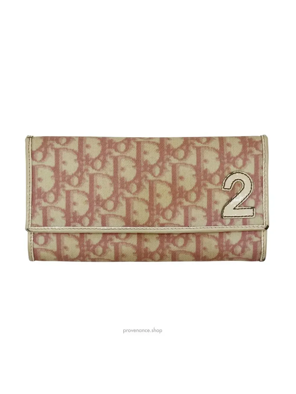 🔴 Dior Long Wallet - Dior Trotter Oblique 2 Pink